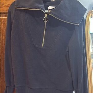 Chic Black Half-Zip Sweater